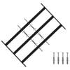 vidaXL Reja de Seguridad para Ventanas con 3 Barandas 3 pcs 43-74 cm