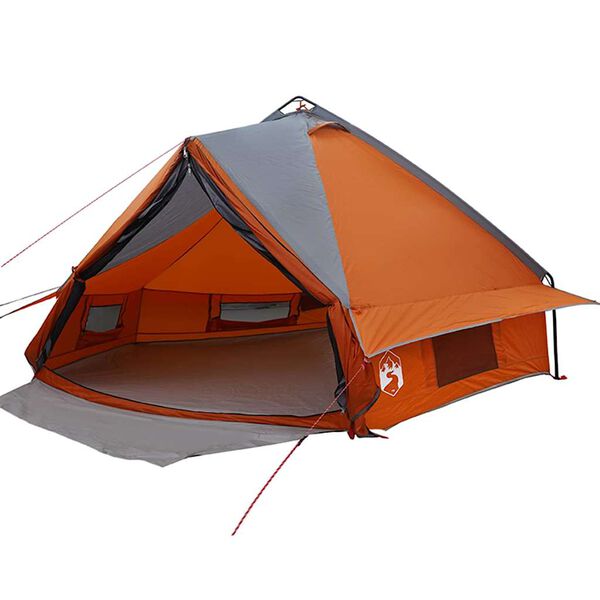 vidaXL Tienda tipi con techo Gris y naranja 490 x 410 x 210 cm