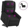 vidaXL Sillón reclinable de masaje pie cuero sintético negro brillante