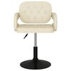 vidaXL Sillas de comedor giratorias 2 unidades tela color crema