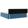 vidaXL Cama con almacenamiento Azul Oscuro 200 x 200 cm Terciopelo