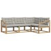 vidaXL Conjunto de sof&aacute;s de exterior 4 uds. Blanco y Gris Claro