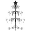 vidaXL &Aacute;rbol de Navidad para decoraci&oacute;n metal negro 90 cm
