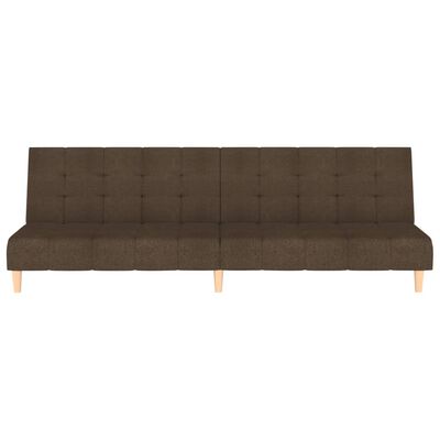 vidaXL Sofá cama de 2 plazas tela marrón