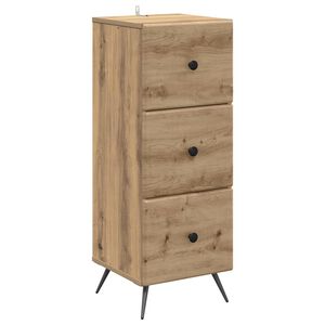 vidaXL Cajonera Roble Artesanal 33 x 34,5 x 90 cm Madera de Ingenier&iacute;a