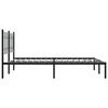 vidaXL Estructura cama sin colchón con cabecero metal negro 150x200 cm