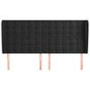 vidaXL Cabecero con orejas de terciopelo negro 203x23x118/128 cm