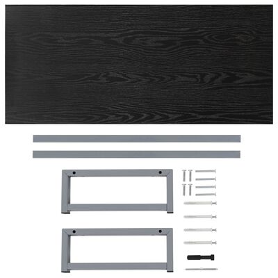 vidaXL Mueble de cuarto de baño negro 90x40x16,3 cm