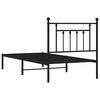 vidaXL Estructura cama sin colchón con cabecero metal negro 90x190 cm