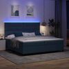 vidaXL Cama tipo Box Spring con colch&oacute;n con LED Azul 200 x 200 cm tela