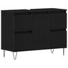 vidaXL Gabinete de Lavabo para Ba&ntilde;o Roble Negro 80 x 33 x 60 cm