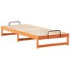 vidaXL Estructura de cama Marr&oacute;n 90 x 220 cm Madera de pino macizo