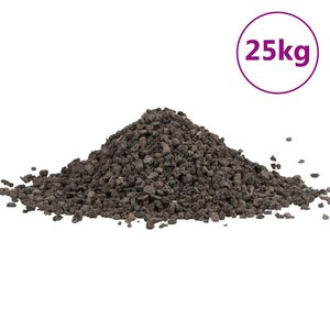 vidaXL Grava de basalto negra 25 kg 5-8 mm
