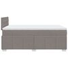 vidaXL Cama box spring con colch&oacute;n tela gris taupe 120x190 cm