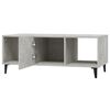vidaXL Mesa de centro madera contrachapada gris hormig&oacute;n 102x50x40 cm