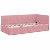 vidaXL Estructura de cama en esquina Rosa 100 cm x 200 cm Terciopelo