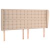 vidaXL Cabecero con orejas cuero sint&eacute;tico capuchino 163x23x118/128 cm