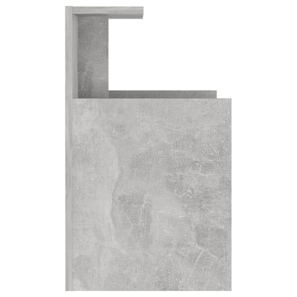vidaXL Mesita de noche madera contrachapada gris hormig&oacute;n 40x35x60 cm