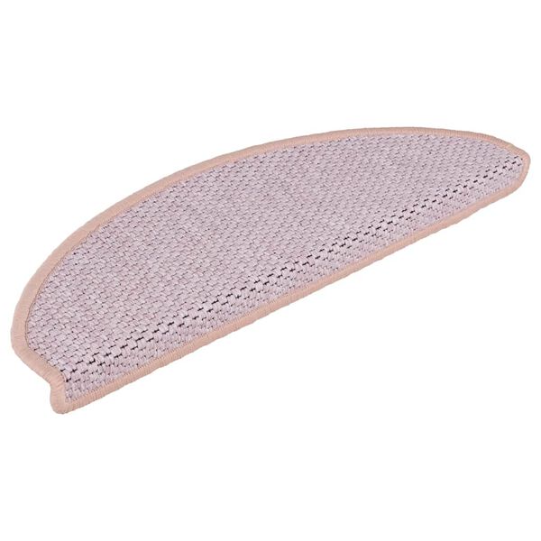 vidaXL Alfombra autoadhesiva escalera sisal 30 uds 65x21x4 cm rosa