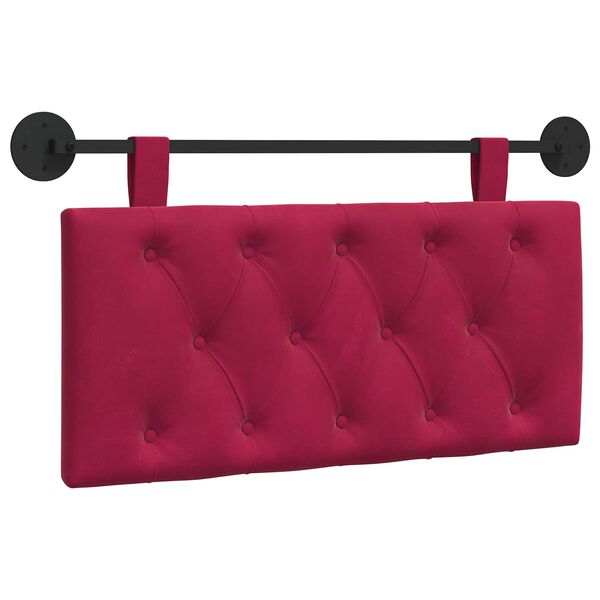 vidaXL Cabecera Colgante Rojo vino 100 x 55 x 7 cm Terciopelo