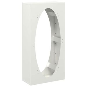 vidaXL Le&ntilde;ero blanco 50x23x100 cm Acero laminado en fr&iacute;o