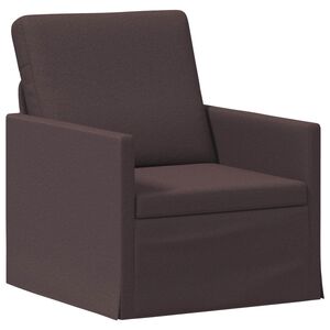 vidaXL Sof&aacute; individual Marr&oacute;n Oscuro 70 x 81 x 82 cm Tela
