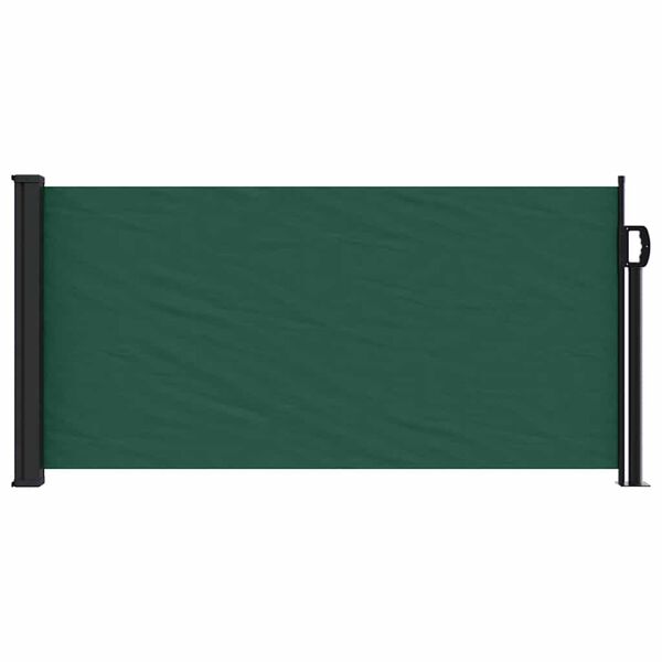 vidaXL Toldo lateral retr&aacute;ctil verde oscuro 100x300 cm