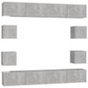 vidaXL Juego de muebles de sal&oacute;n 8 piezas gris hormig&oacute;n