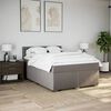 vidaXL Cama box spring con colch&oacute;n tela gris taupe 140x190 cm