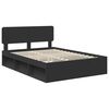 vidaXL Estructura de cama Negro 160 x 200 cm Madera de pino macizo