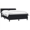 vidaXL Cama box spring con colch&oacute;n terciopelo negro 140x210 cm