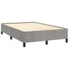 vidaXL Cama box spring con colch&oacute;n terciopelo gris claro 120x190 cm