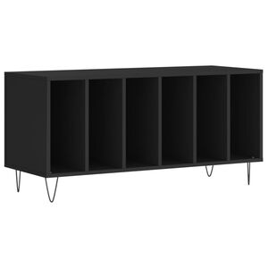 vidaXL Mueble para discos madera contrachapada negro 100x38x48 cm