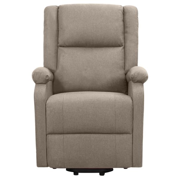 vidaXL Sill&oacute;n elevable tela gris taupe
