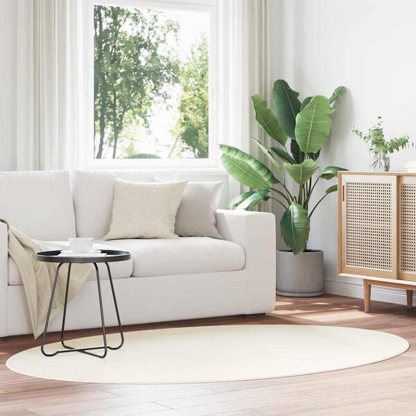 vidaXL Alfombras de &aacute;rea HUARTE Crema 200 x 140 cm 100% Poli&eacute;ster