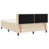 vidaXL Cama tipo Box Spring con colch&oacute;n Crema 200 x 160 cm Poli&eacute;ster
