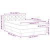 vidaXL Cama tipo Box Spring Gris oscuro 140 x 190 cm Terciopelo