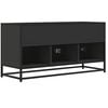 vidaXL Mueble de TV madera de ingenier&iacute;a y metal negro 100x35x50 cm