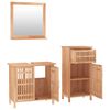 vidaXL Conjunto de muebles de baño 3 piezas madera maciza de nogal