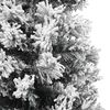 vidaXL &Aacute;rbol de Navidad artificial delgado verde con nieve PVC 240 cm