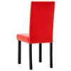vidaXL Sillas de comedor 4 unidades PVC rojo