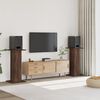 vidaXL Soportes altavoces 2 uds madera marr&oacute;n roble 30x30x95 cm