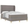 vidaXL Cama tipo Box Spring con colch&oacute;n Taup&eacute; 200 x 140 cm tela