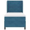 vidaXL Cama tipo Box Spring Azul Oscuro 200 x 90 cm Poli&eacute;ster