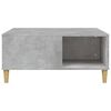 vidaXL Mesa de centro madera contrachapada gris hormigón 80x80x36,5 cm