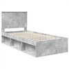 vidaXL Estructura de cama con cabecera Gris concreto 90 x 190 cm