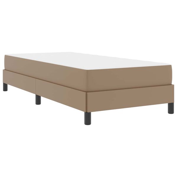 vidaXL Estructura de cama con colch&oacute;n Capuchino 90 x 190 cm tela