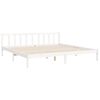 vidaXL Estructura de cama sin colch&oacute;n madera maciza blanca 200x200 cm