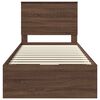vidaXL Estructura de cama Roble Marr&oacute;n 90 x 200 cm Madera Ingenieril