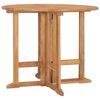 vidaXL Mesa de comedor plegable para jard&iacute;n madera de teca &Oslash;90x75 cm